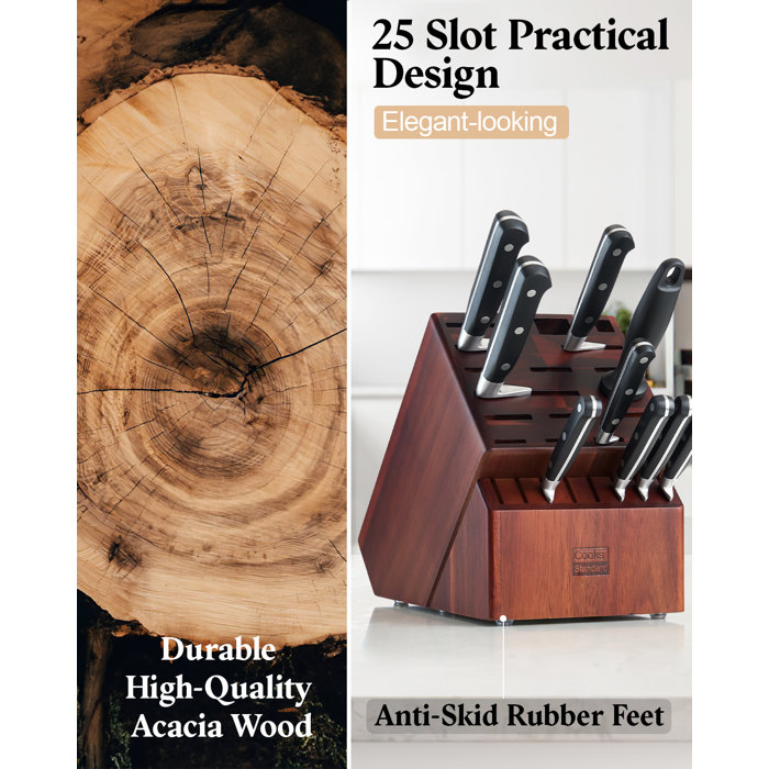 Cooks Standard 25 Slot Knife Storage Block without Knives & Reviews